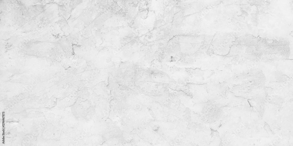 Naklejka premium White grey textured concrete wall background. Decorative white putty background. Wall texture with filler paste applied with spatula, chaotic dashes and strokes over plaster