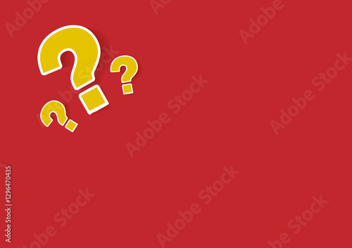 Question mark icon. Help symbol. FAQ sign. minimal outline. orange red vector illustration in flat style.