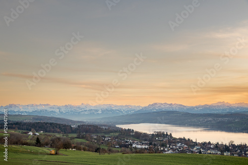 Autumn Sunset at Lake Hallwil