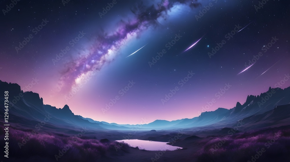 Naklejka premium sunrise in the mountains