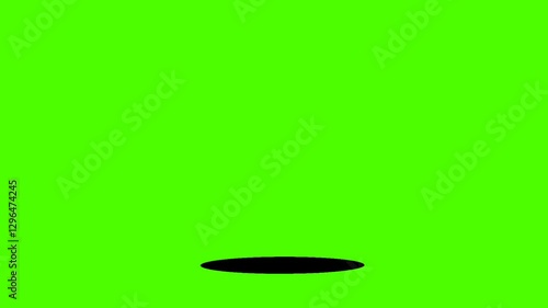 An animated video of a basketball bouncing, there is also a green screen version