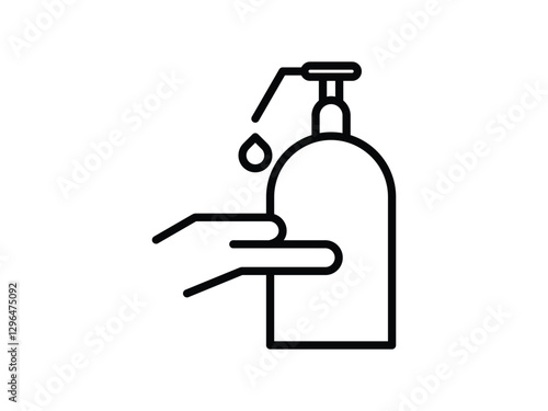 editable vector medical hand sanitizer gel symbol design illustration isolated on transparent background