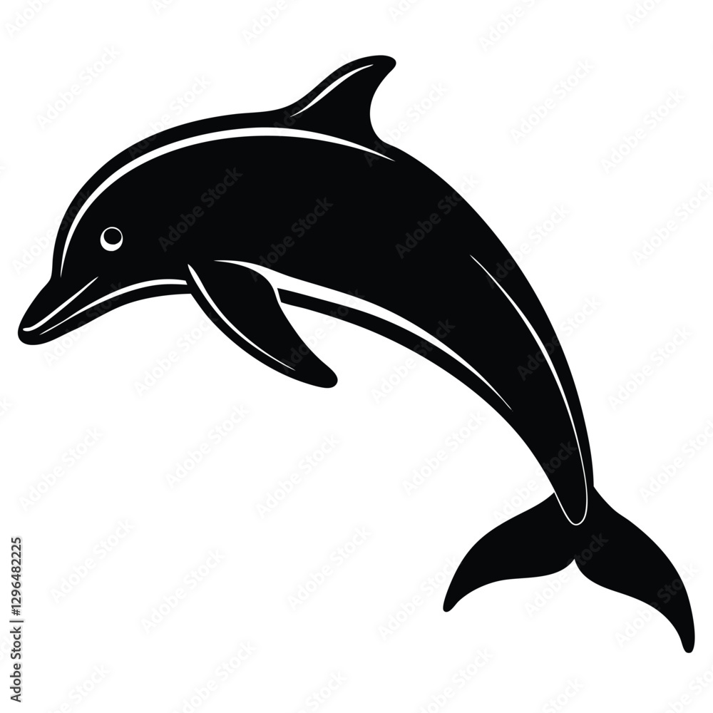 Obraz premium dolphin isolated on white background