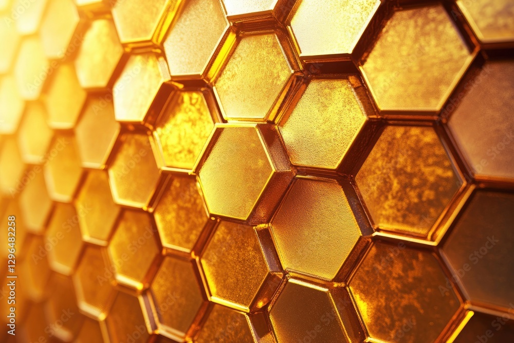Abstract Golden Honeycomb Pattern Background Texture Design Illustration Abstract Golden Honeycomb Pattern Background Texture Design Illustration