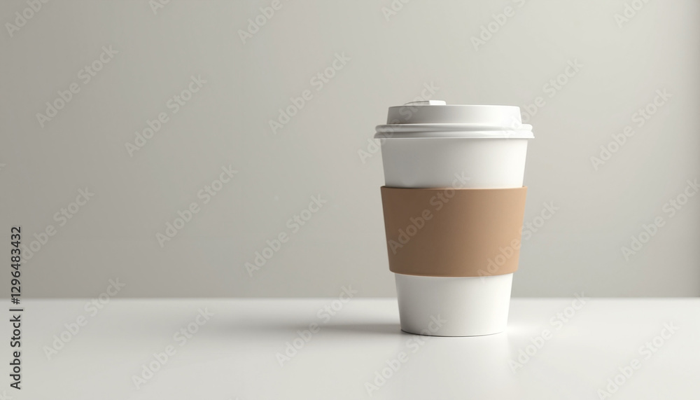 White coffee cup on clean surface White coffee cup on clean surface