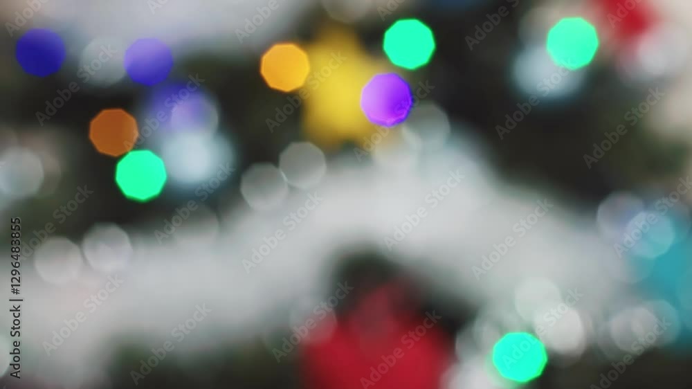 custom made wallpaper toronto digitalview of glowing Christmas tree lights in vibrant colors, focusing on their twinkling effect, evoking holiday
