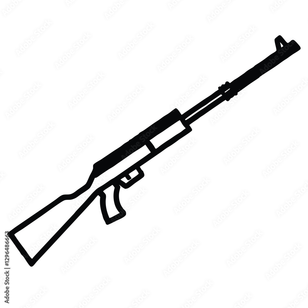 rifle vector illustration on white backgrond rifle vector illustration on white backgrond