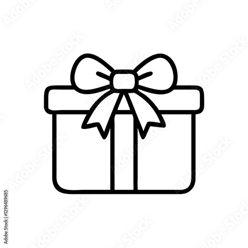 Gift box illustration for charity concept on transparent background