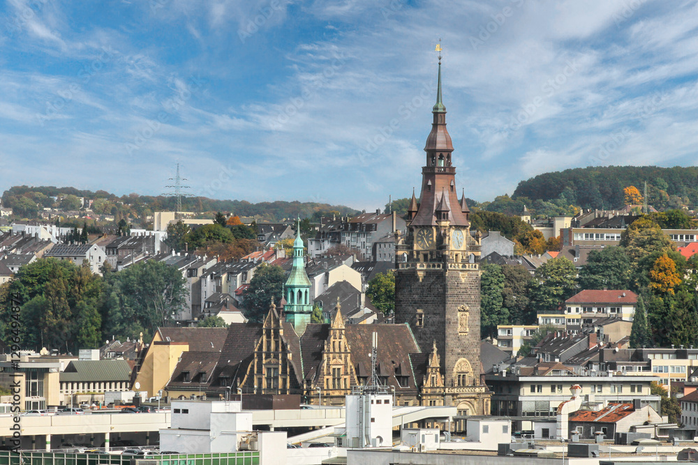 Obraz premium Wuppertal, Blick auf das alte Elberfelder Rathaus