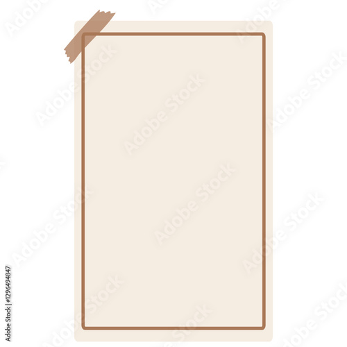 Brown Note Paper with Tape