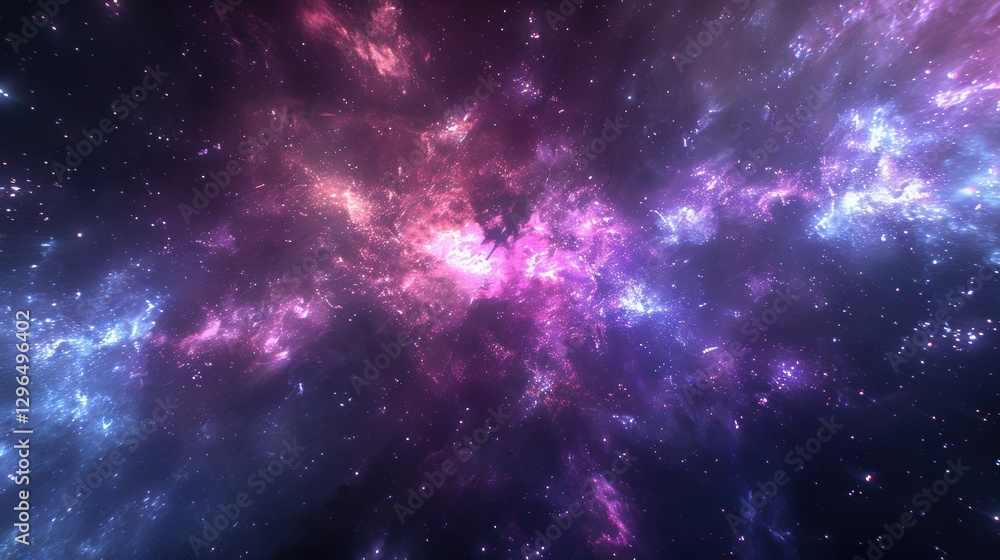 Fototapeta premium Stunning Cosmic Cloud Formation in Deep Space Colorful Background