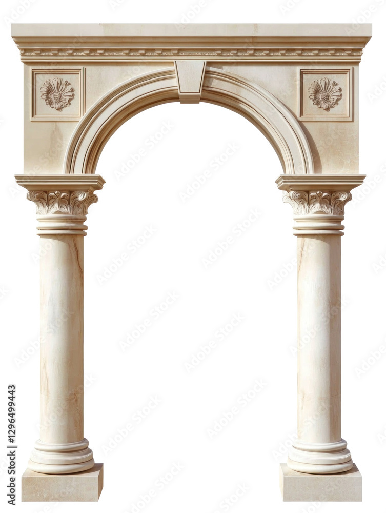 Naklejka premium classic columns isolated on white