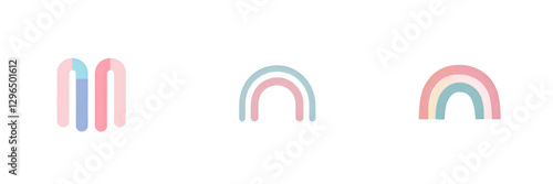 Blurred rainbow light leak effect on a see-through background