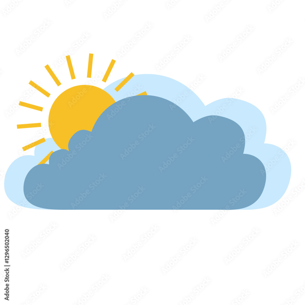 Simple Weather Illustration Of And Clouds Simple Weather Illustration Of And Clouds