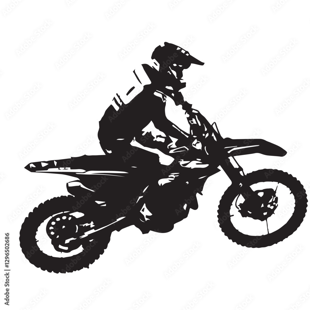 Fototapeta premium motorcycle rider silhouette
