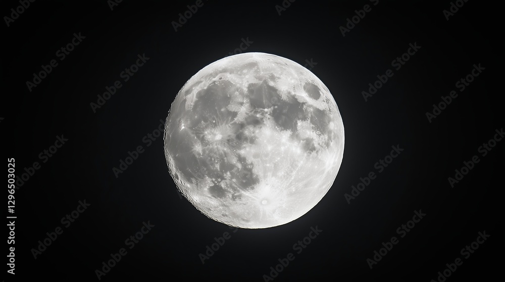 A bright full moon surrounded by pure black A bright full moon surrounded by pure black