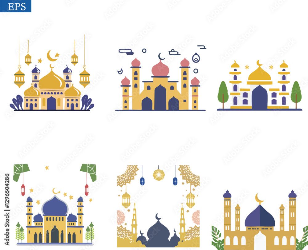 Obraz premium vector illustration of a islamic 