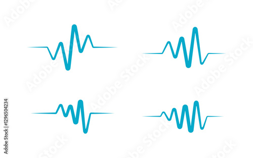 Medical  Pulse heartbeat line icon Vector illustration