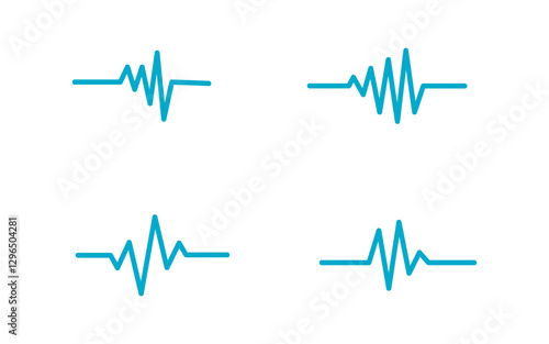 Medical  Pulse heartbeat line icon Vector illustration