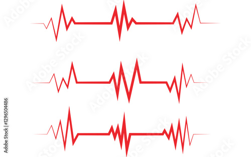Medical  Pulse heartbeat line icon Vector illustration