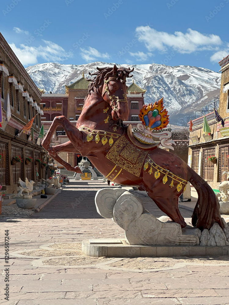 Naklejka premium war-horse statue