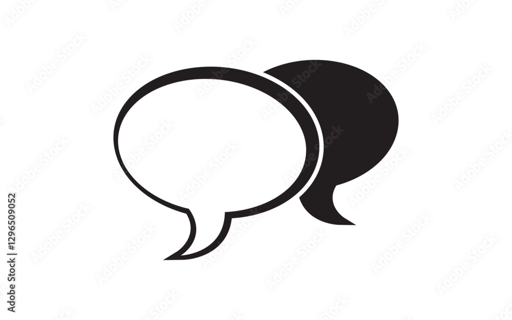 Speech bubble message icon Logo template design Speech bubble message icon Logo template design