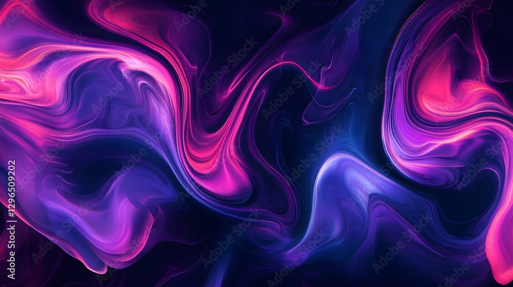 Abstract fluid liquid marble texture with purple and pink neon colors, dark background Abstract fluid liquid marble texture with purple and pink neon colors, dark background