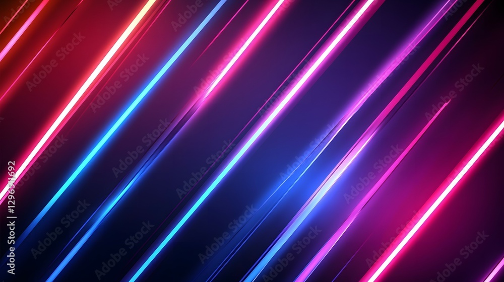 Abstract neon background with glowing lines and a glow effect on a black backdrop. Vector illustration of a retro laser light in blue, pink, and purple colors for a party poster or night club banner Abstract neon background with glowing lines and a glow effect on a black backdrop. Vector illustration of a retro laser light in blue, pink, and purple colors for a party poster or night club banner