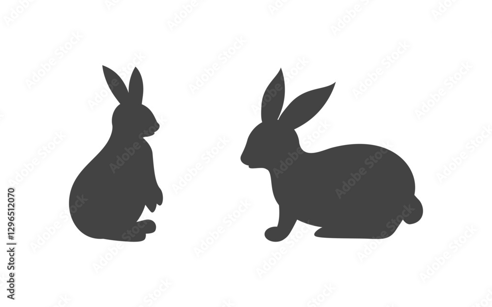 Rabbit Logo icon illustration design template Rabbit Logo icon illustration design template