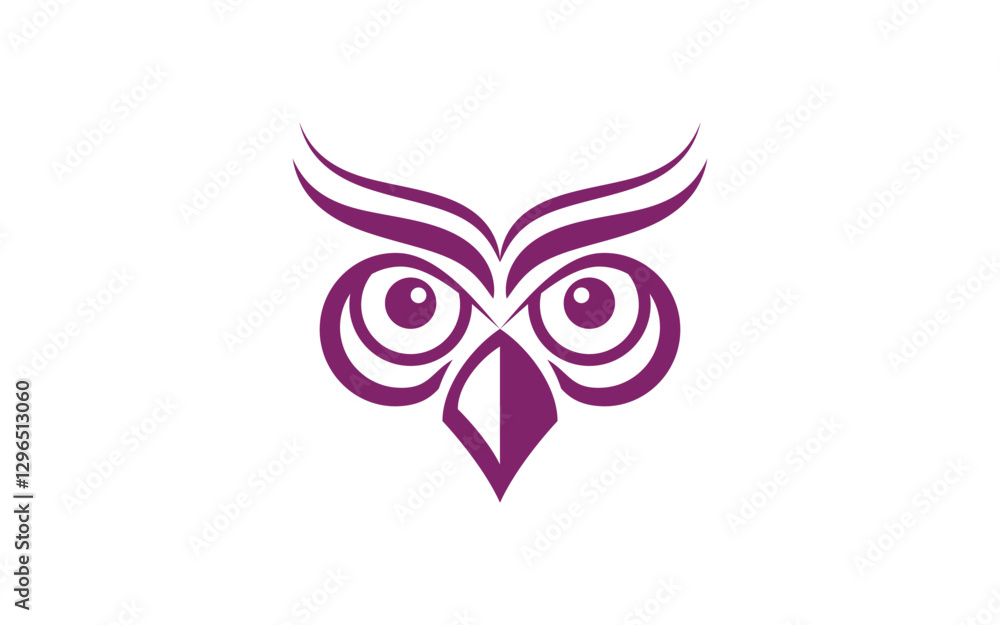 Owl Bird icon illustration Logo design template Owl Bird icon illustration Logo design template