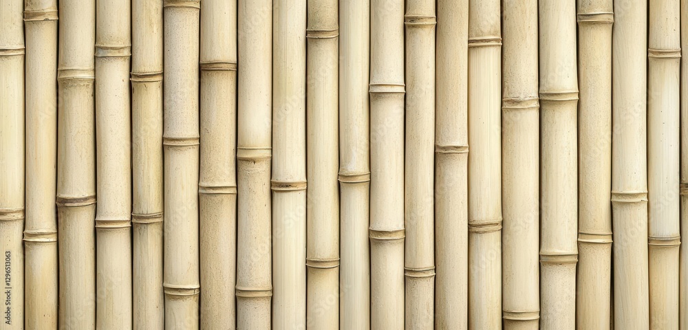 Fototapeta premium Natural bamboo slats arranged vertically, bringing eco-chic luxury to designs.