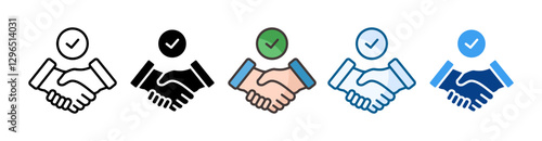 Cooperation Icon Set Multiple Style Collection