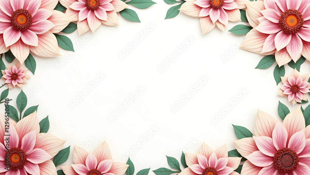 Elegant Mental Health Day Frame with Lotus Flowers and Mandalas for Text Placement in Photo Stock Elegant Mental Health Day Frame with Lotus Flowers and Mandalas for Text Placement in Photo Stock