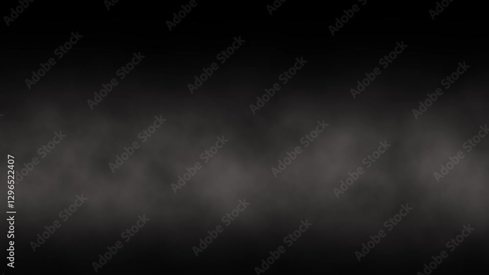 Abstract dark white color smoke, fog effect Realistic steam dark Halloween Spooky night horror cold fog in light spot swirling fog with wisps vapor VFX element clouds overlay slowly moving on black