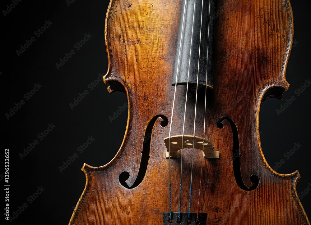 Close-up of an old cello, black background, musical instrument, close-up of the body and neck of the cello, high resolution, Close-up of an old cello, black background, musical instrument, close-up of the body and neck of the cello, high resolution,