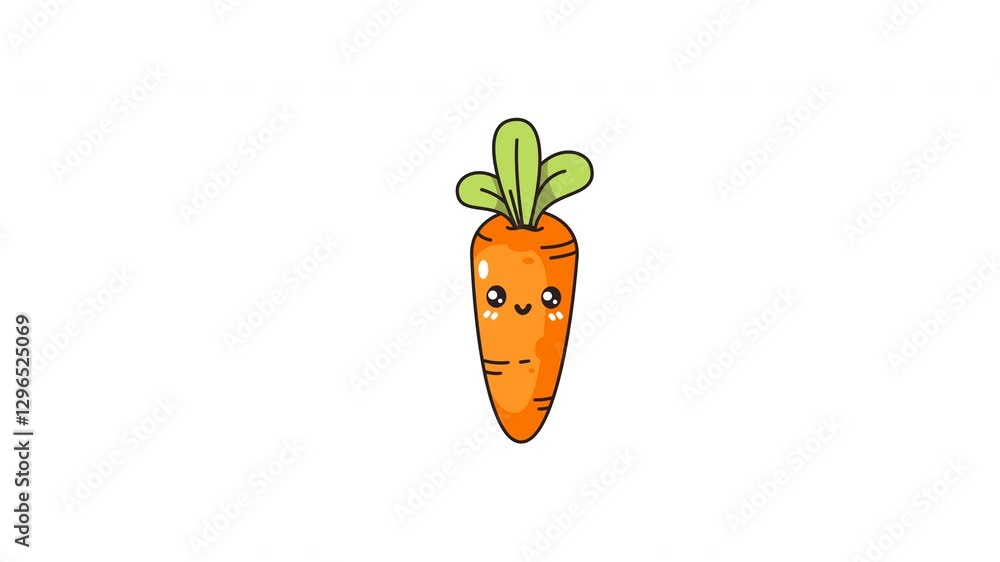 Whimsical cartoon carrot with a happy expression. Perfect for adding a playful touch to projects. Whimsical cartoon carrot with a happy expression. Perfect for adding a playful touch to projects.