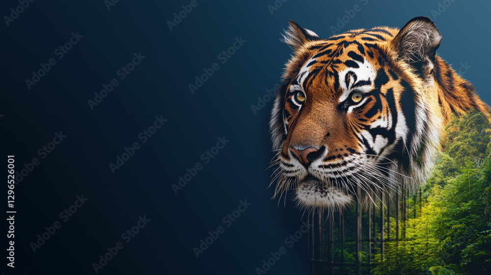 Fototapeta premium A majestic tiger