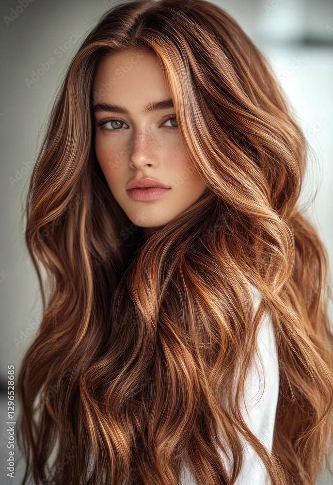 A close-up of wavy, brown hair with a high-resolution, high-detail, and beautiful photographic quality. A close-up of wavy, brown hair with a high-resolution, high-detail, and beautiful photographic quality.
