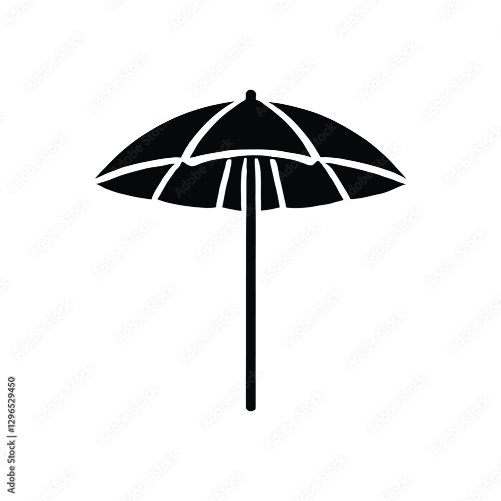 Beach Umbrella Silhouette Beach Umbrella Silhouette