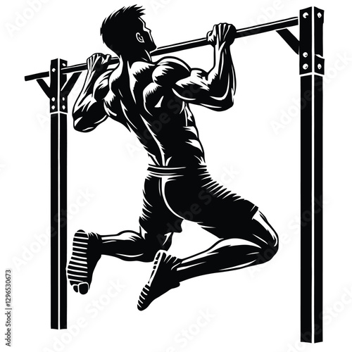 Calisthenics Muscle Up Silhouette