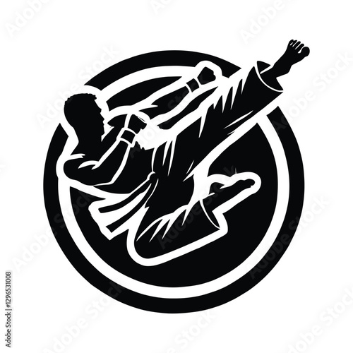 Capoeira Silhouette in Roda