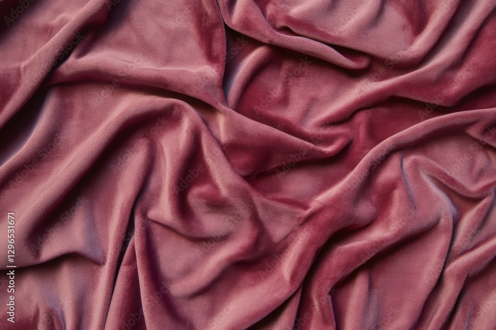 Obraz premium deep red velvet fabric with elegant folds and soft texture