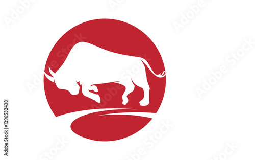 Buffalo Logo vector icon illustration design template