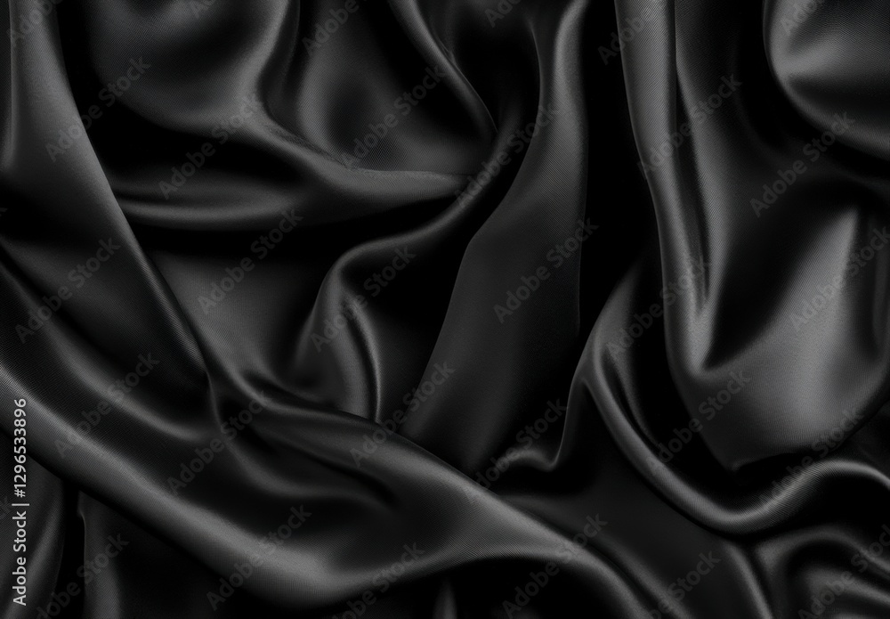 luxurious black velvet fabric with deep folds and texture luxurious black velvet fabric with deep folds and texture