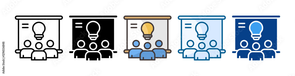 Group Presentation Icon Set Multiple Style Collection Group Presentation Icon Set Multiple Style Collection