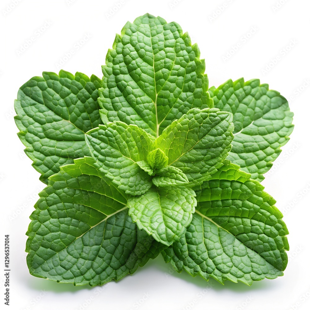 Fresh Green Mint Leaves - High-Quality Image of Aromatic Herb Fresh Green Mint Leaves - High-Quality Image of Aromatic Herb