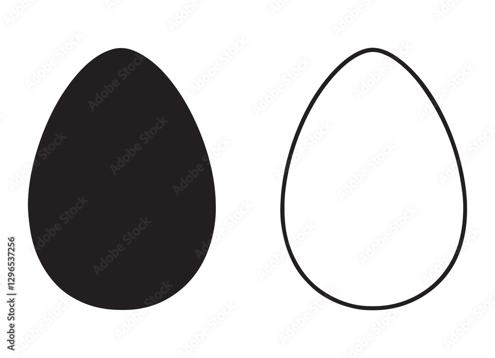 Two Egg Shapes Vector Illustration Two Egg Shapes Vector Illustration