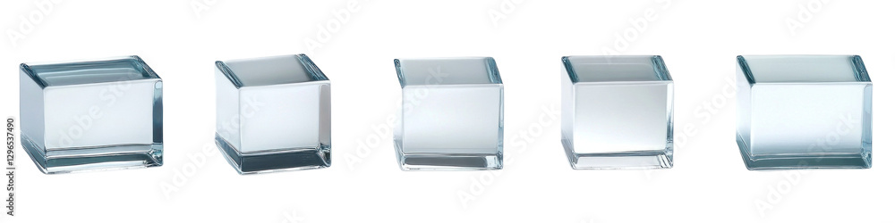 A set of glass cubes A set of glass cubes