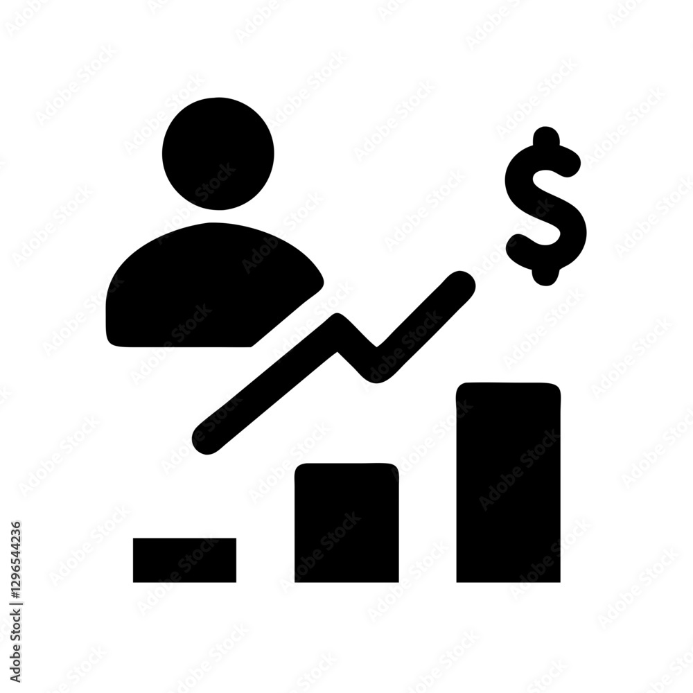 Business Profit Growth with Revenue Curve – Simple Flat Vector Illustration Business Profit Growth with Revenue Curve – Simple Flat Vector Illustration