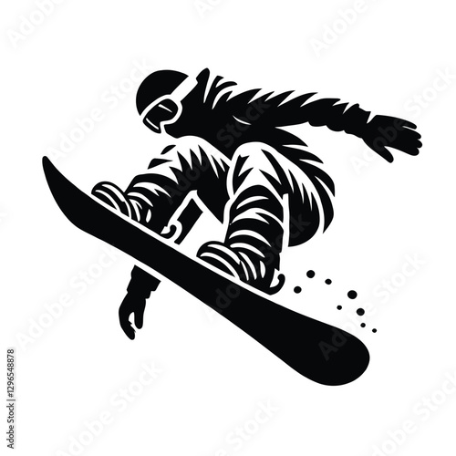 Snowboarder Trick Silhouette